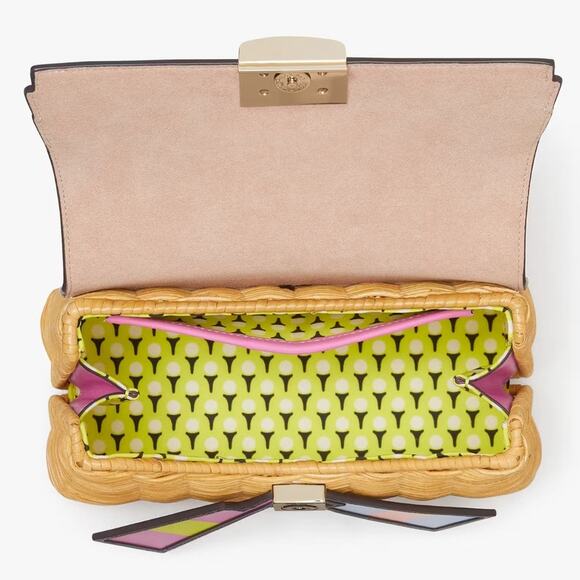 NWT Kate Spade Tee Time Wicker 3D Windmill Top-handle Bag - Picture 11 of 16